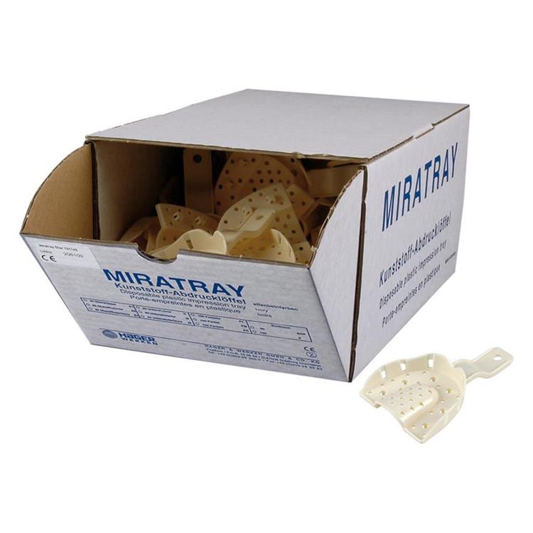 Miratray® disposable afdruklepels geperforeerd betand partieelassortiment 50 st
