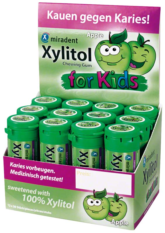 Xylitol Gum Kids Display 12 x 30 pommes
