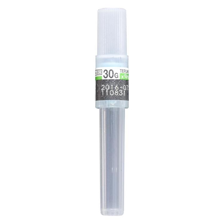 Terumo plastic hub 30G 0,3x21mm courte vert 