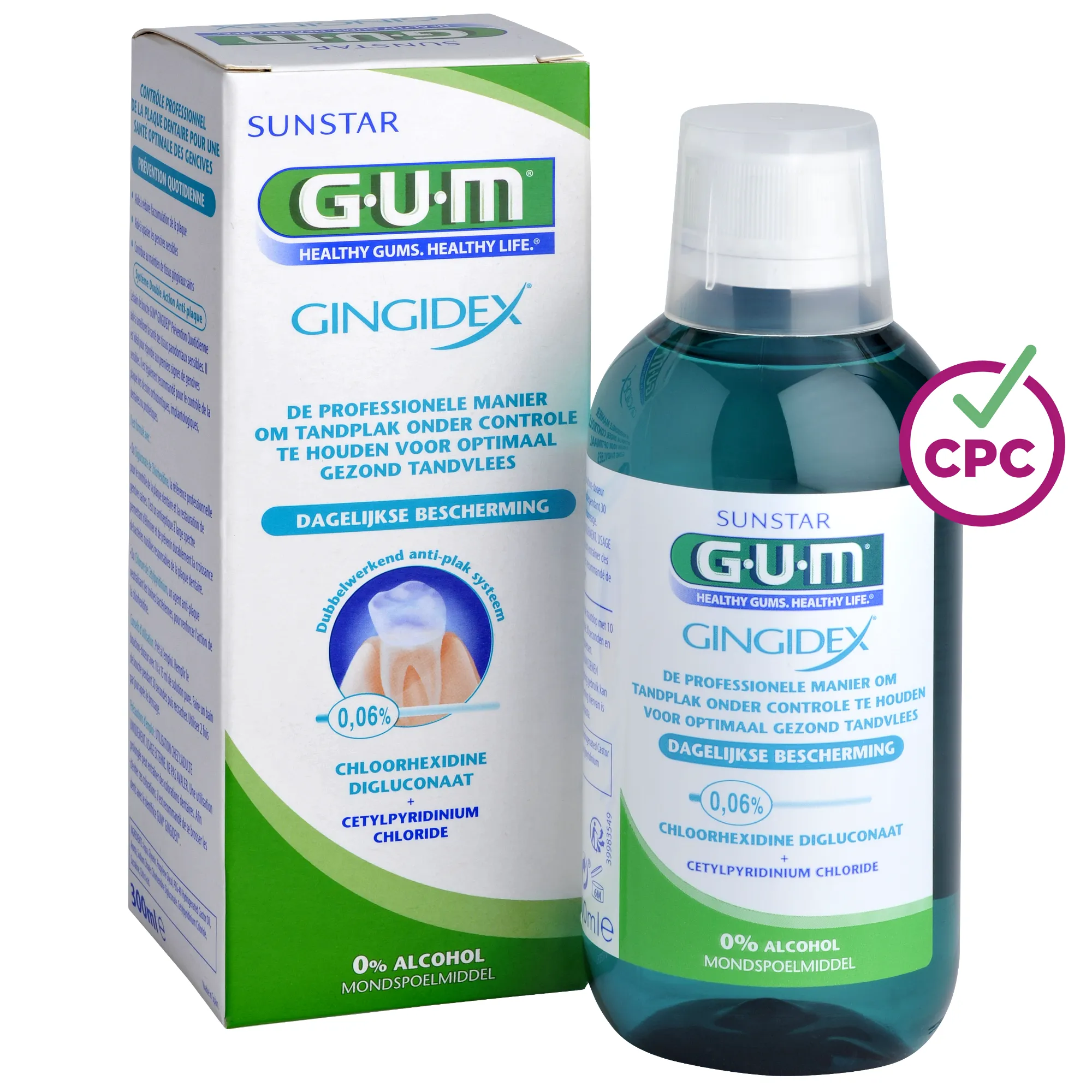Gum bain de bouche Gingidex 0,06% CHX + 0,05% CPC - 300 ml