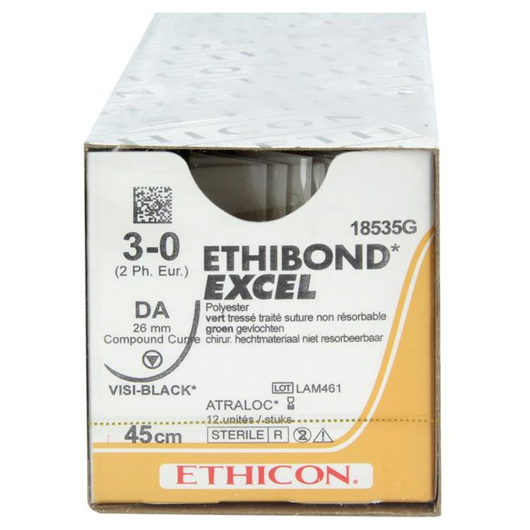 ETHIBOND EXCEL® polyester hechtdraad 3-0 snijdend 26mm - DA