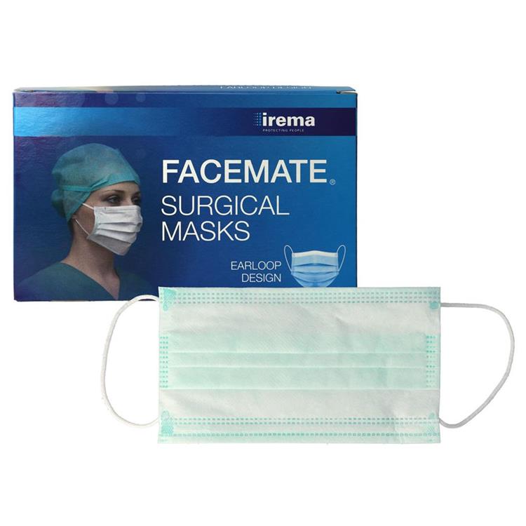 Mondmaskers FACEMATE®  non-latex met elastiek - groen