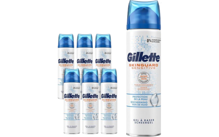 PROMOPACK Gel de rasage Gillette Skinguard Sensitive 6 x 200ml