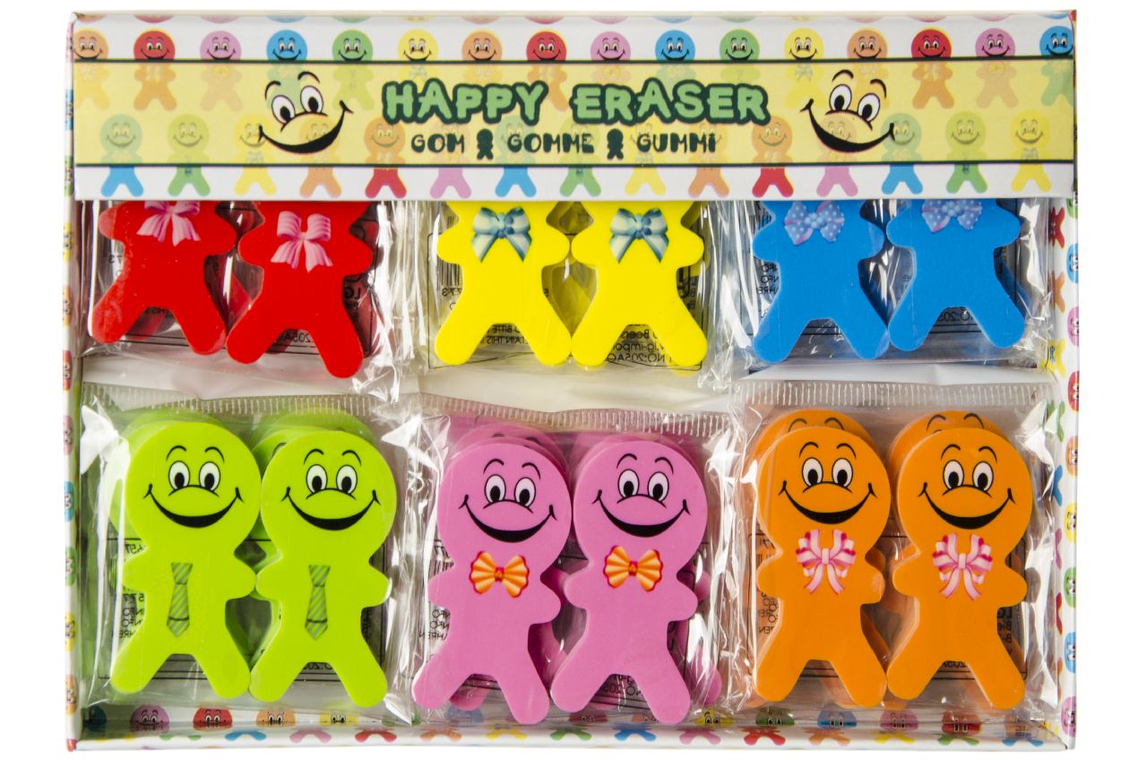 Happy Eraser gom 5 cm 36 stuks