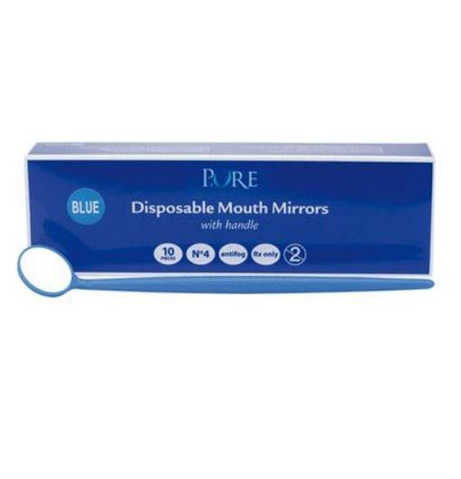 PURE Disposable mondspiegels met heft anti fog 10 st.
