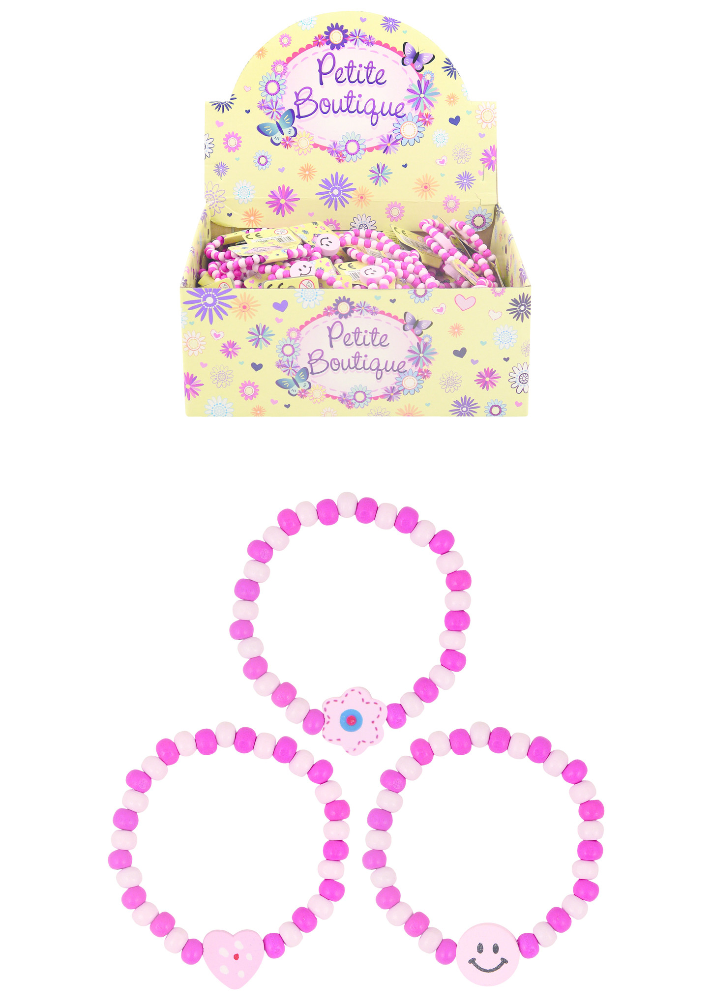 Bracelets Pink 40 pcs