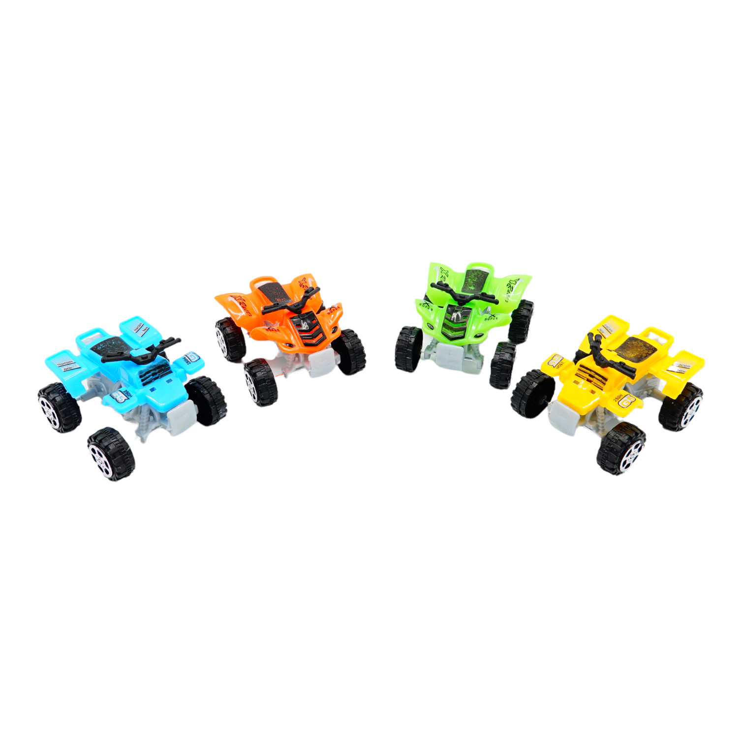 Quads in 4 kleuren 6,5 cm per 24 stuks