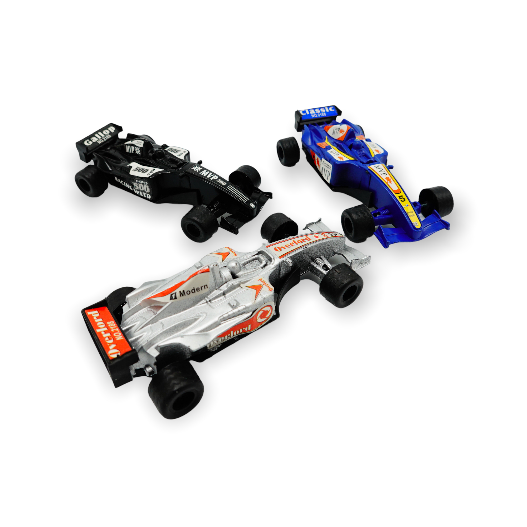 Voiture de course Formule1 avec moteur pullback 24pcs