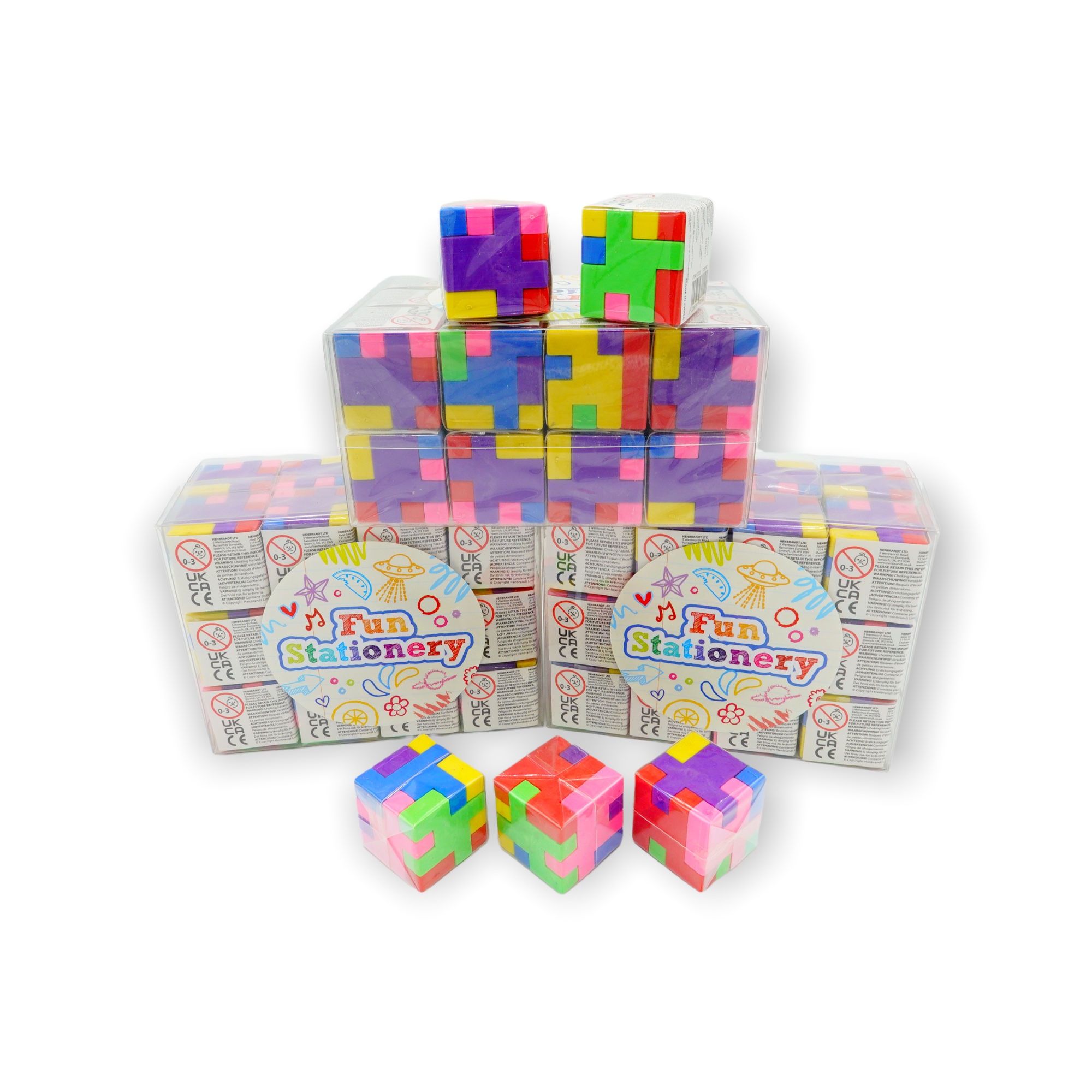 Gommes en Cubes puzzle 27mm 24pcs