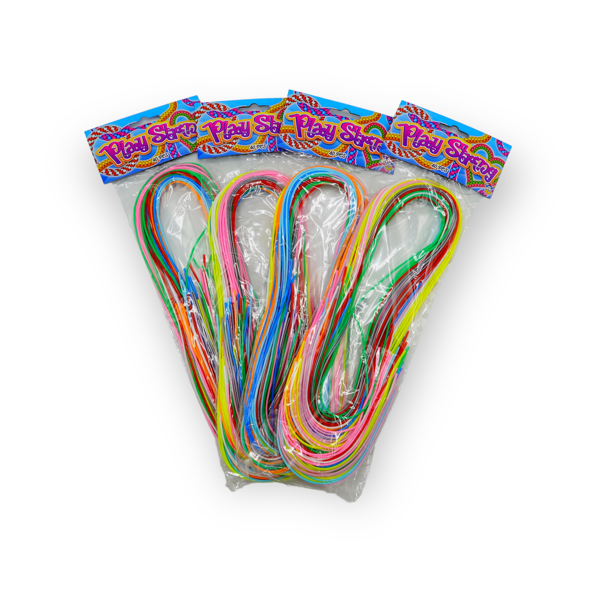 Scoubidou plastique tourbillons 10 sachets de 40 pièces couleurs brillantes