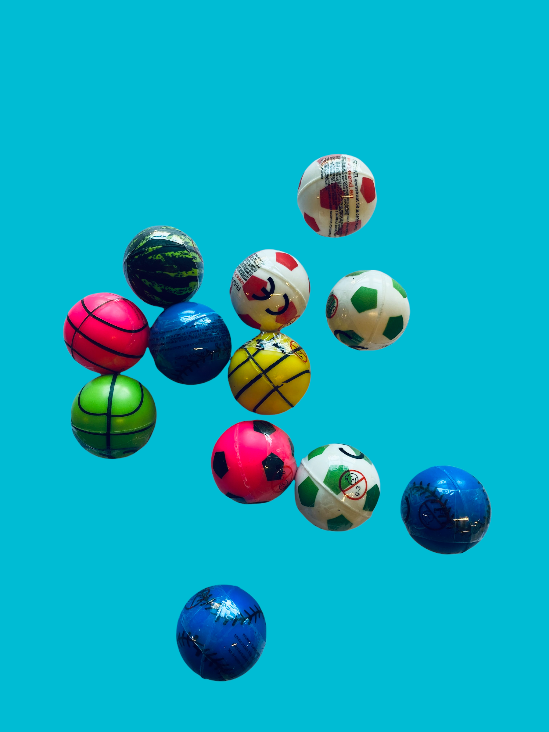 Balles rebondissantes sport (100 pcs)