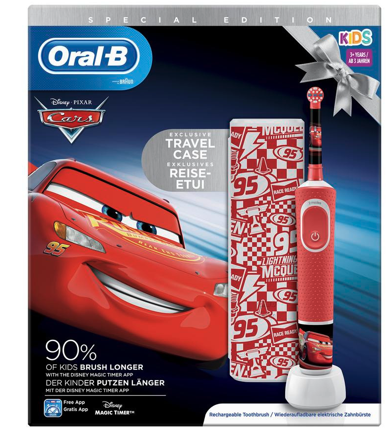 Brosse à dents Oral B électrique enfants Cars + étui de voyage gratuit