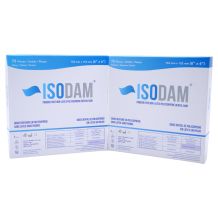 ISODAM digues non-latex Heavy bleu 152mm x 152mm 75 pcs