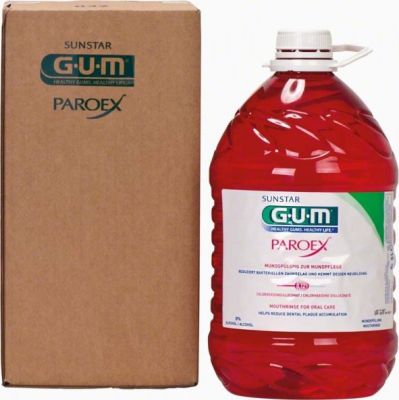 GUM PAROEX mondspoelmiddel (CHX 0,12%) - 5l +pomp inbegrepen