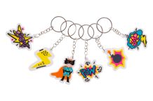 Sleutelhanger Superhelden 48st