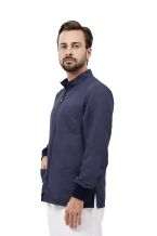 Jasje Unisex Quick Next strijkvrij lange mouwen Dark Blue