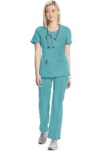 Infinity damestuniek Julia stretch comfort Teal Blauw
