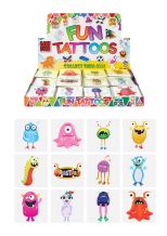Funny Monsters tattoo 48 zakjes van 12 soorten