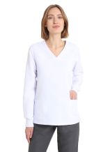 Tuniek Dames Quick Power strijkvrij  lange mouwen Wit
