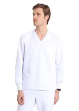 Tunique Unisex Quick Smart sans repassage manches longues White