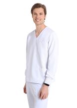 Tunique Unisex Quick Smart sans repassage manches longues White