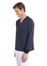 Tunique Unisex Quick Smart sans repassage manches longues Dark Blue