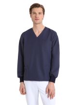 Tunique Unisex Quick Smart sans repassage manches longues Dark Blue