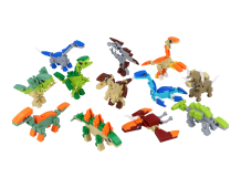 Blocs de construction Dinosaures 12 types/présentoir