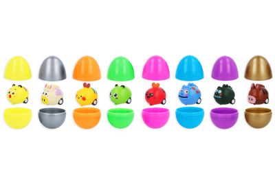 Œuf surprise avec petit animal mystère qui roule 48 pcs