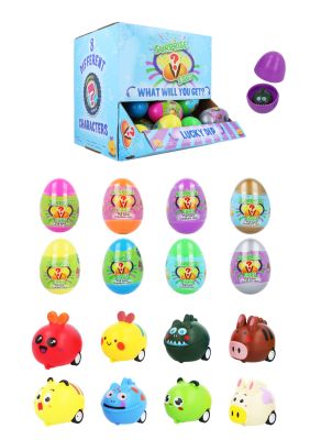 Œuf surprise avec petit animal mystère qui roule 48 pcs