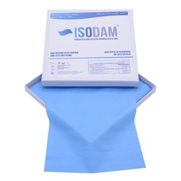 ISODAM digues non-latex Medium bleu 152mm x 152mm 20 pcs