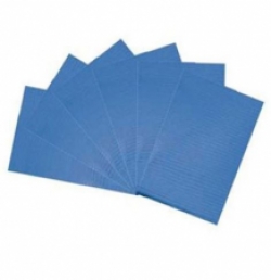 Serviettes dentaires avec film PE 33x45cm (2-couches) - blue foncé 500 pcs.