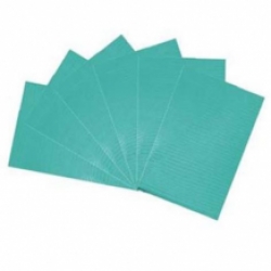 Serviettes dentaires avec film PE 33x45cm (2-couches) - vert 500 pcs.