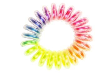 Elastique pour cheveux arc-en-ciel  48 pcs