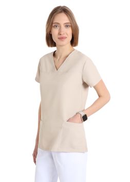 Tunique pour Dames Quick Power microfibre sans repassage Beige