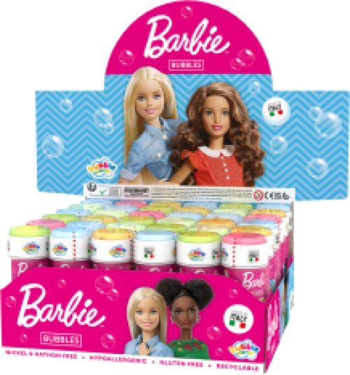 Souffleur de bulles de savon Barbie Mattel 36 x 60ml en carton display qualité superieure