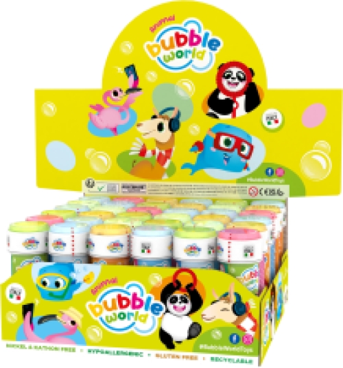 Bellenblazer schattige dieren 36 x 60ml in display topkwaliteit