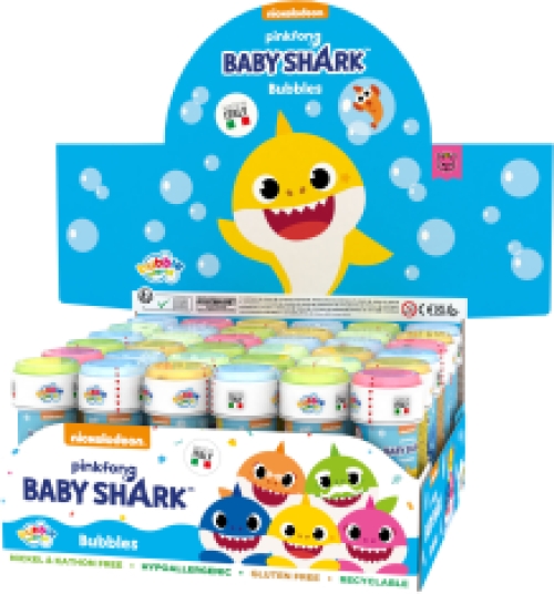 Souffleur de bulles de savon Baby Shark 36 x 60ml en carton display qualité superieure