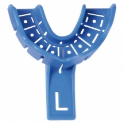 Premium Plus porte-empreintes à usage unique perforé partiel antérieurpour denté inférieur - n.10 - 10 pcs