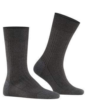 FALKE Bristol Pure Heren Sokken Antraciet mix