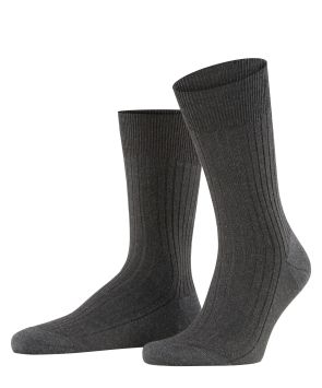 FALKE Bristol Pure Heren Sokken Antraciet mix