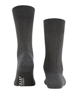FALKE Bristol Pure Heren Sokken Antraciet mix