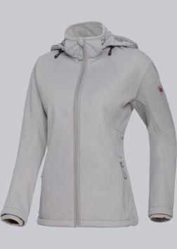 BP Softshell jack voor dames Lichtgrijs