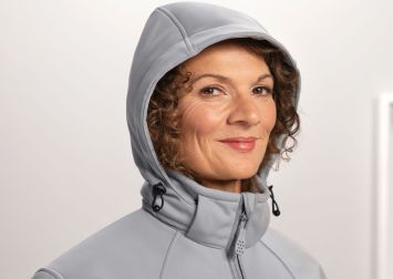 BP Softshell jack voor dames Lichtgrijs