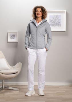 BP Softshell jack voor dames Lichtgrijs