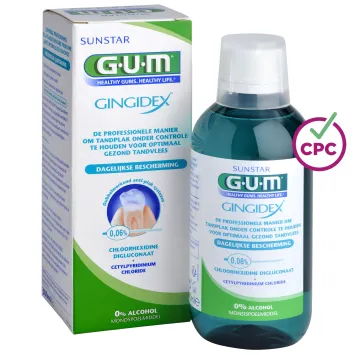 Gum mondspoelmiddel Gingidex 0,06% CHX + 0,05% CPC - 300 ml