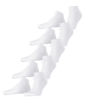 Esprit Chaussettes hommes Sneaker Solid 5-Pac Blanc