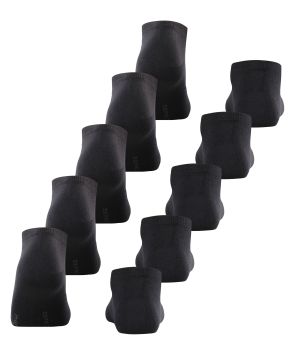 Esprit Solid 5-Pack Dames Sneakersokken Zwart