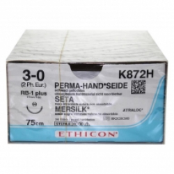 Perma-Hand Fils de suture 3-0 RB-1 K872H