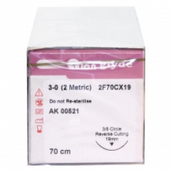 Fil de suture 3-0 coupante 19mm résorb